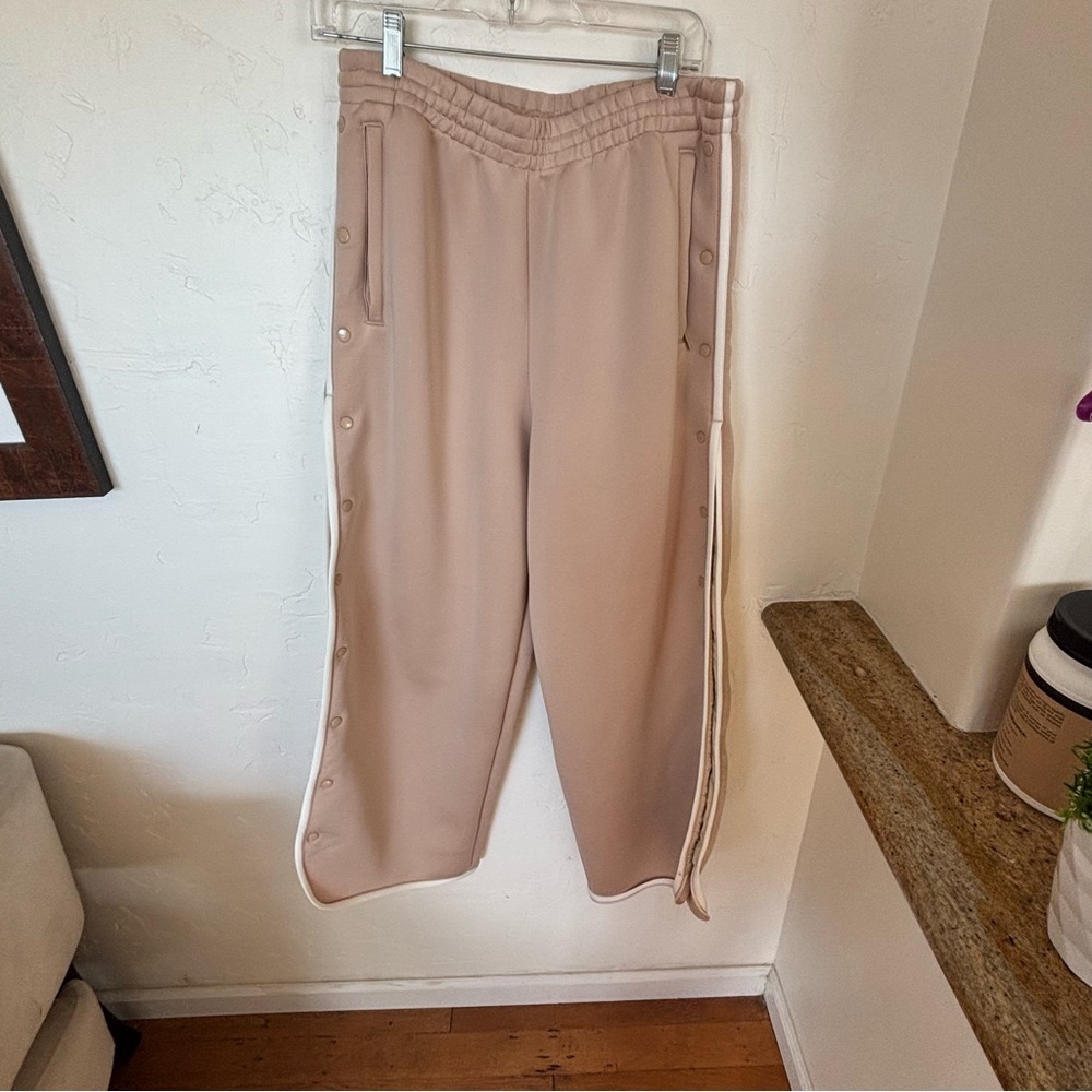 Adidas Beige Snap Track Pants